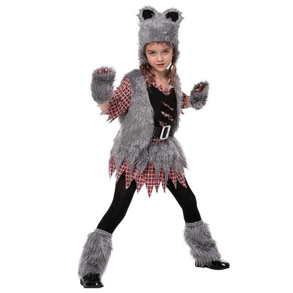 SPOOKTACULAR | Girl's Werewolf Costume Halloween Costume Medium GUC 8 10 yrs GUC - Picture 2 of 6